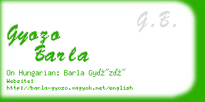 gyozo barla business card